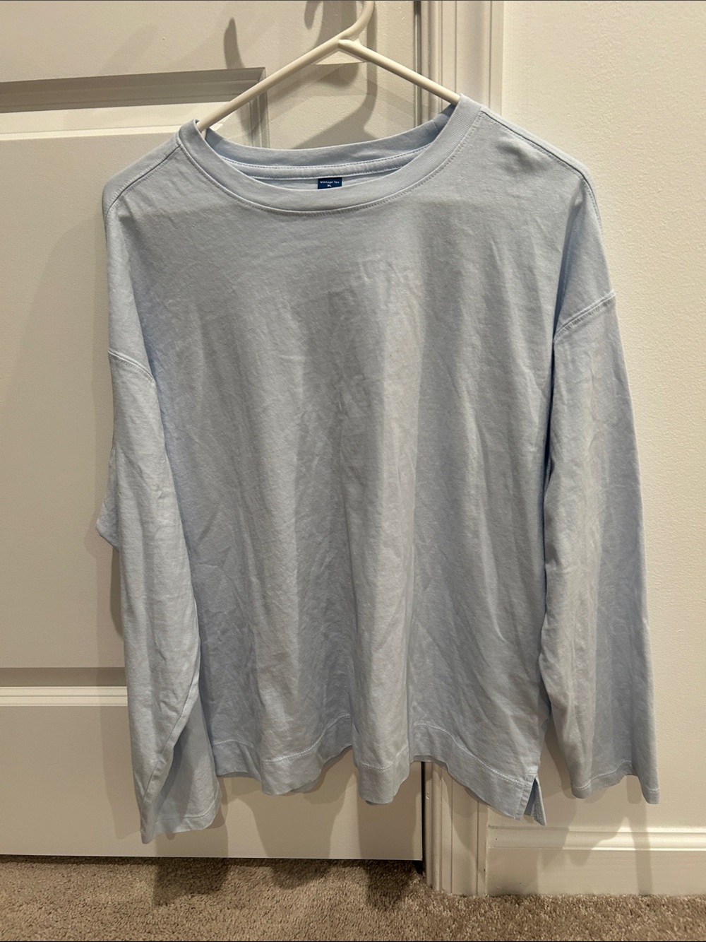 Old Navy Light Blue Long Sleeve Crewneck Tee